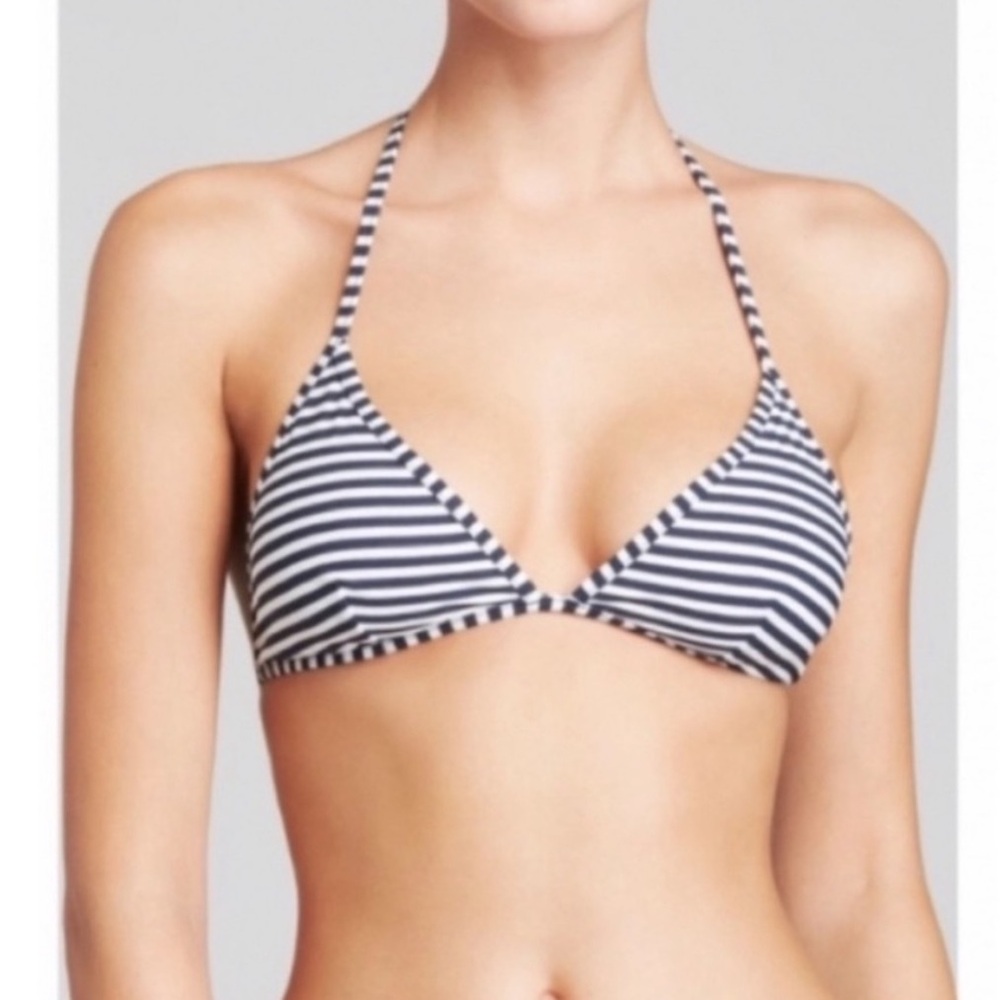 Tory Burch striped triangle bikini top